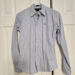 Ralph Lauren Blue Button Down Size 4